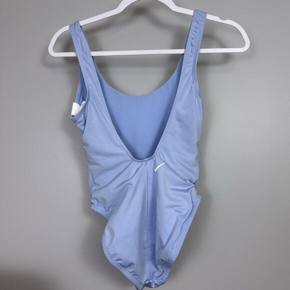Nike Have a Nike Day Women's Small U Back One Piece Swimsuit Blue Happy Face - Picture 3 of 7